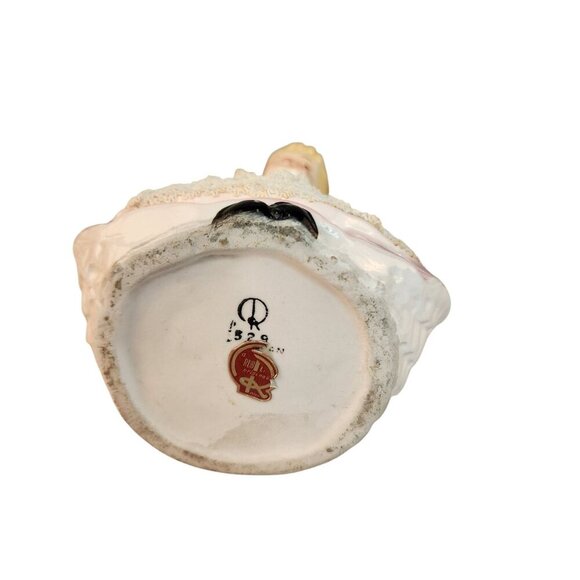 Ruebens Originals Ceramic Planter Pink Gown Blonde Girl Figurine Vintage 526 Lab - Picture 7 of 11